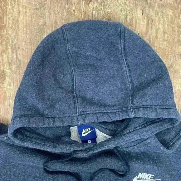 Nike Hoodie Sweatshirt Men's M Y2K Blue Label Heather Navy Blue Pullover - Picture 3 of 13